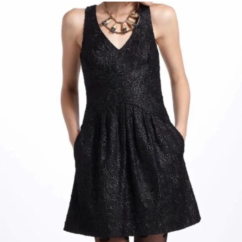 Anthropologie black dress size 6. In very good condition.